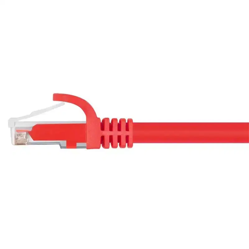 Monoprice Cat6 Ethernet Patch Cable - 10 Feet - Red | Network Internet Cord - RJ45, Stranded, 550Mhz, UTP, Pure Bare Copper Wire, 24AWG - Flexboot