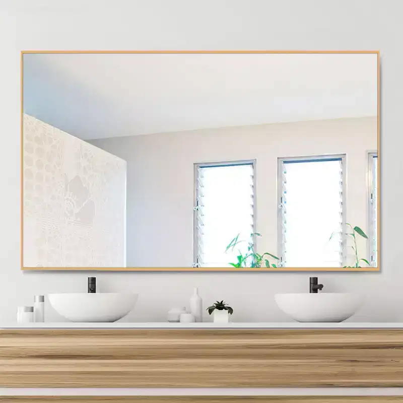 51x31 Inch Aluminum Frame Rectangle Full Length Mirror Without Stand