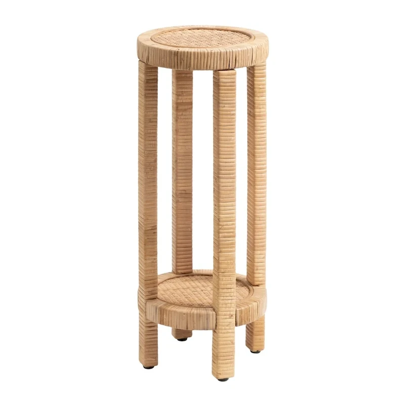 Kate and Laurel Rafina Rattan Drink Table - 9x9x22