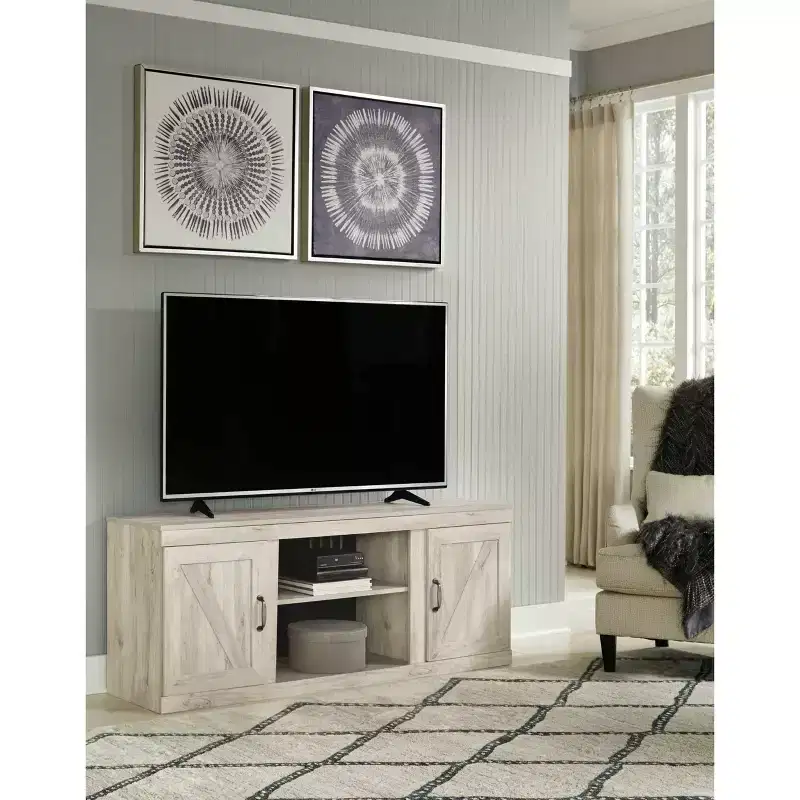 60 Bellaby TV Stand for TVs up to 65 White - Signature Design by Ashley: Media Console with Adjustable Shelves