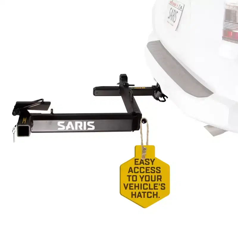 Saris SwingAway 2 Hitch Tire Carrier Swing Adapter  Black Accessory for Easy Tire Transport