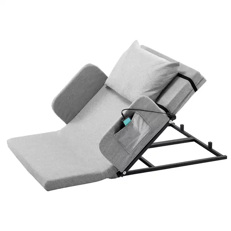 Electric Adjustable Lifting Bed Backrest 300 lbs with Guardrail & Storage Pouch