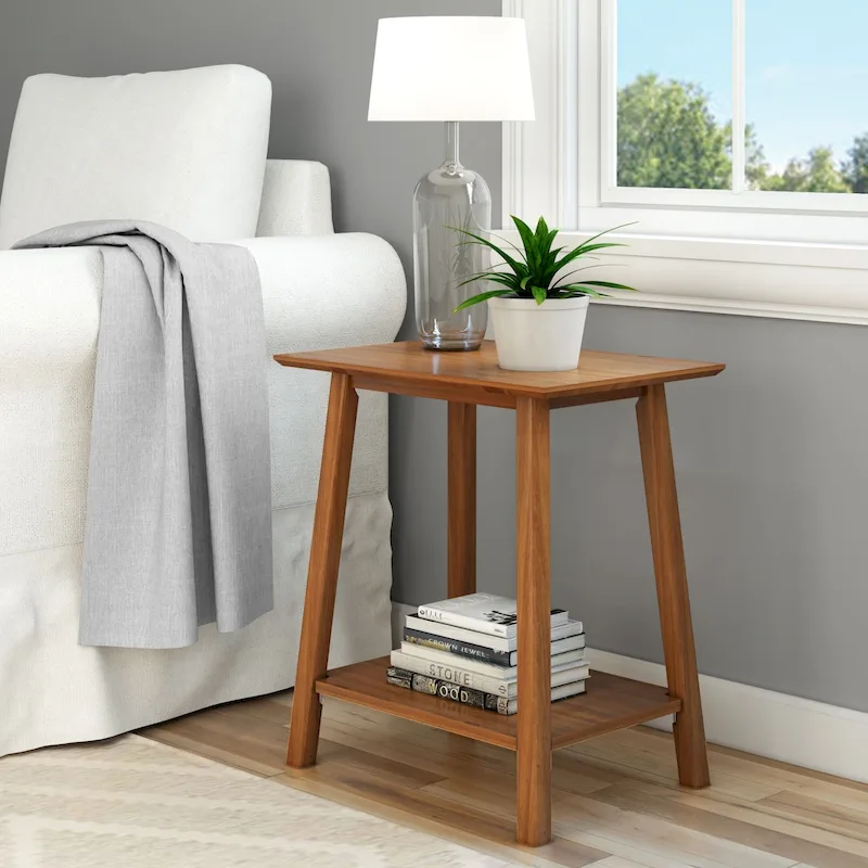 Mid-Century Modern Accent End Table - 23L x 16.25W x 25.5H
