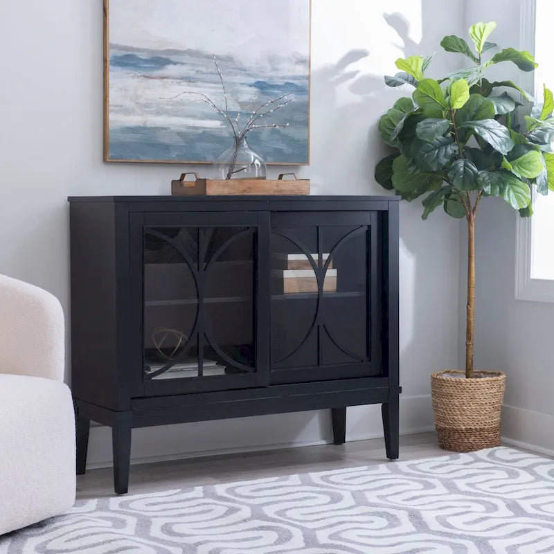 Delcy Wood 2-Door Adjustable Accent Cabinet