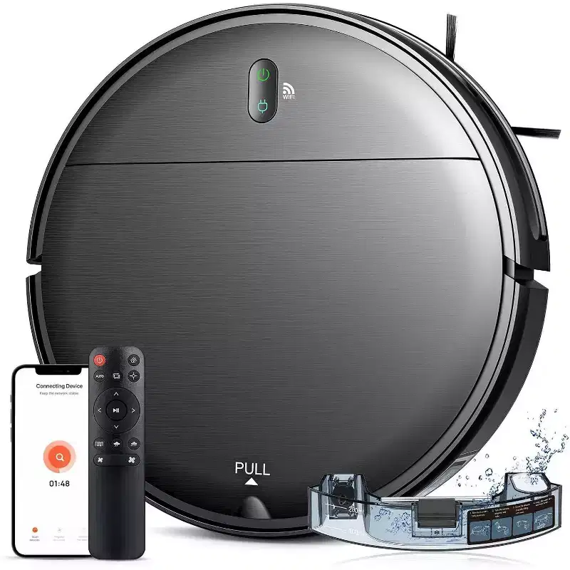 MAMNV BR151 Robot Vacuum and Mop Combo, Robotic Vacuum with APP/Remote, Self-Charging Ideal for Pet Hair