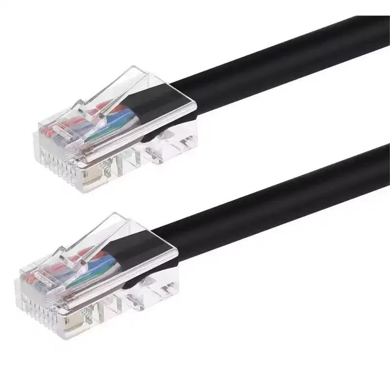 Monoprice Cat5e Ethernet Patch Cable - 1 Feet - Black | Network Internet Cord - RJ45, Stranded, 350Mhz, UTP, Pure Bare Copper Wire, 24AWG - Zeroboot