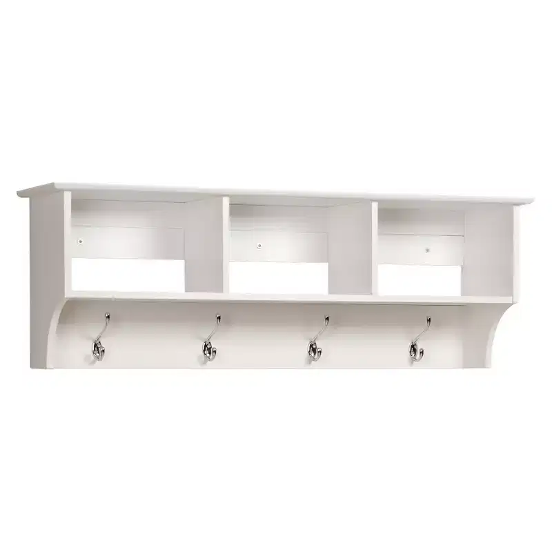 48" Wide Hanging Entryway Shelf White
