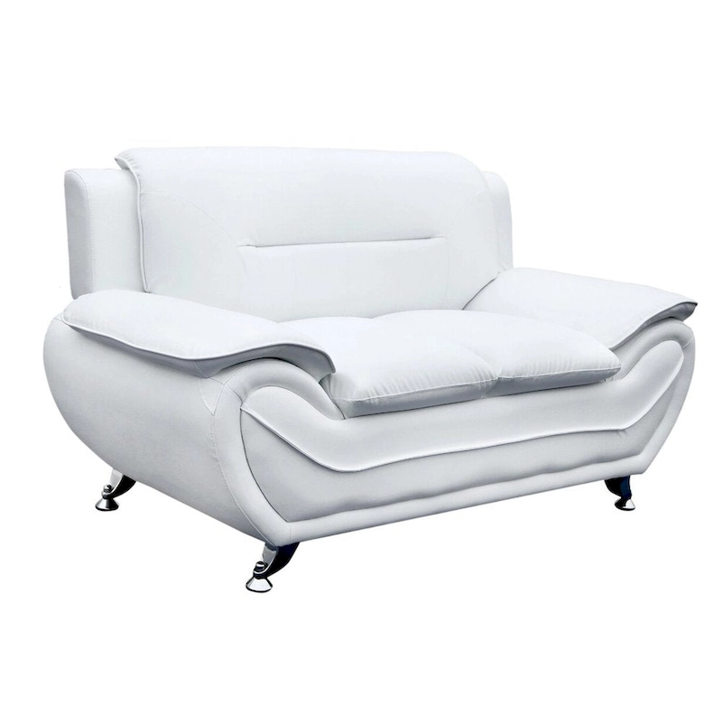 Michael Segura Faux Leather Loveseat