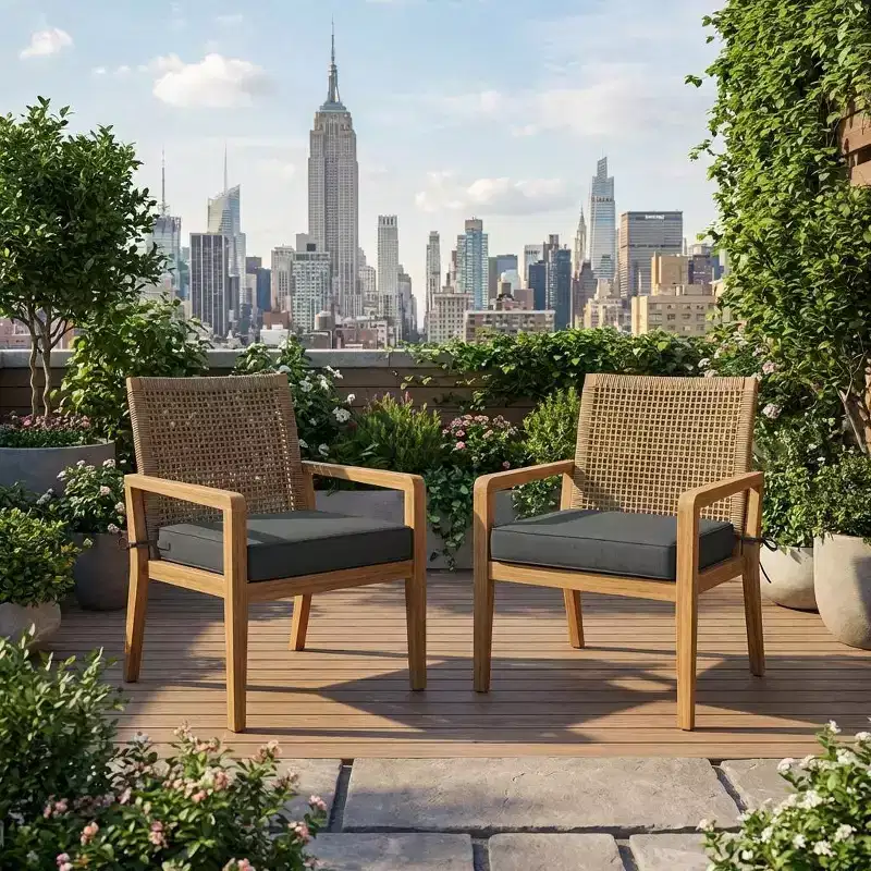 2 Pcs Outdoor Chair Cushion Patio, Waterproof Seat Pad for Balcony Diningroom