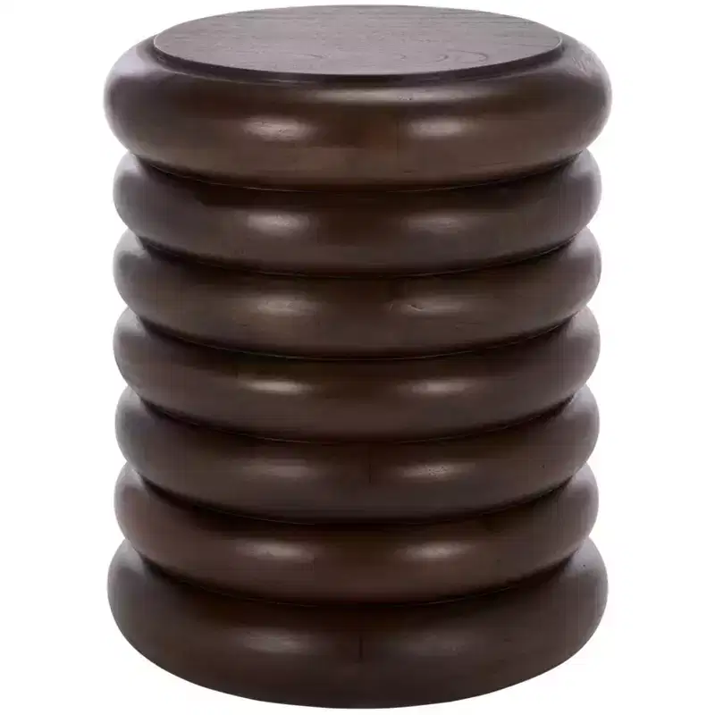 Anatoly Round Accent Table - ACC6615 - Brown - Safavieh