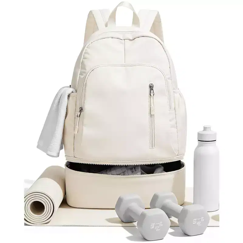 Narwey Gym Backpack for Women Foldable Outdoor Weekender Gym Bag with Shoe Compartment & Wet Pocket, Waterproof Sports Backpack