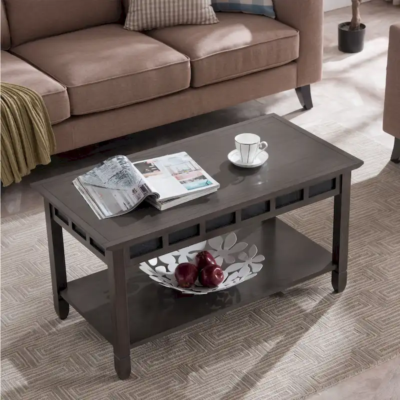 Rustic Slate One Shelf Coffee Table