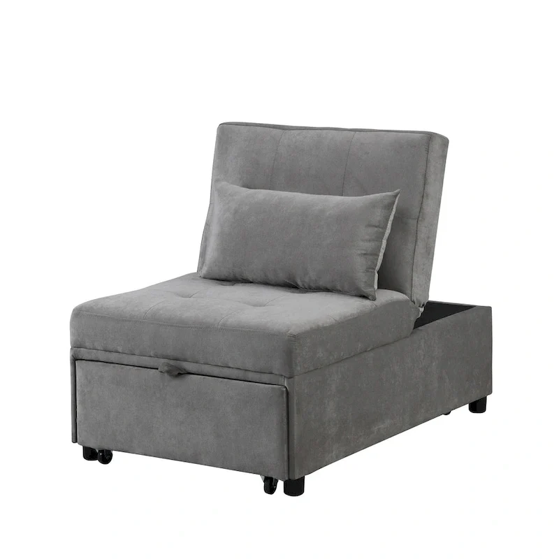 Lordear 4-1 Single futon Adjustable Sofa Bed Sofa Sleeper Folding Convertible Chair - 39.9 x 26.8