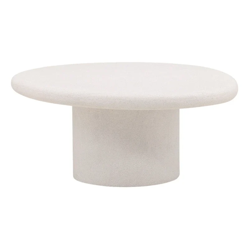 Concrete Terrazzo Coffee Table, White