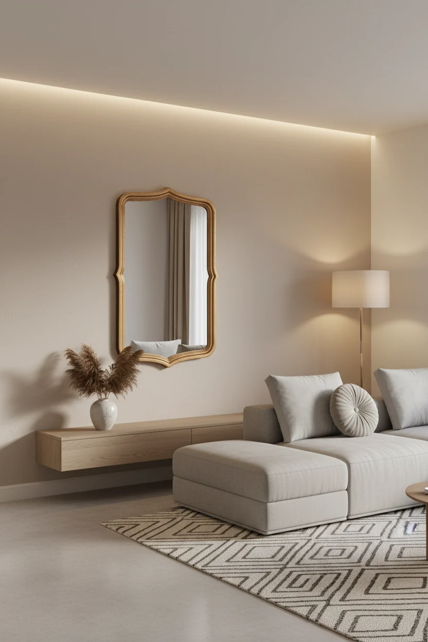 23"x35" Decorative Scallop Wall Mirror, Novelty Shape, Wall Mount