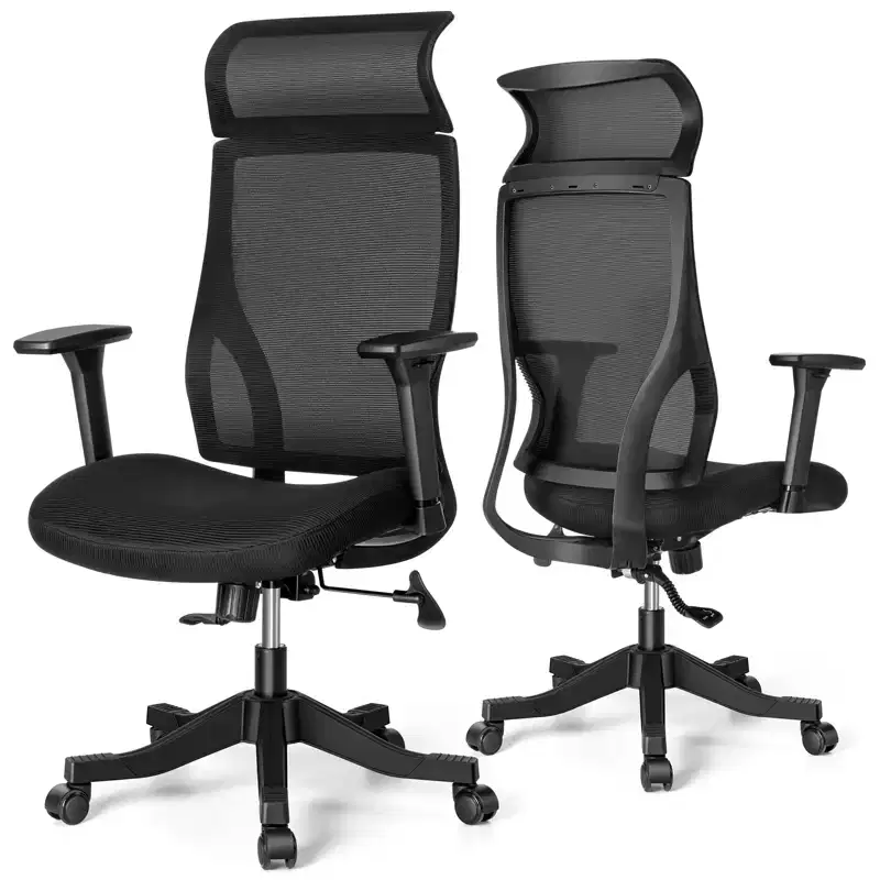 Ergonomic Mesh Office Chair with 3D Armrests Lumbar Headrest Support Adjustable Height Recline
