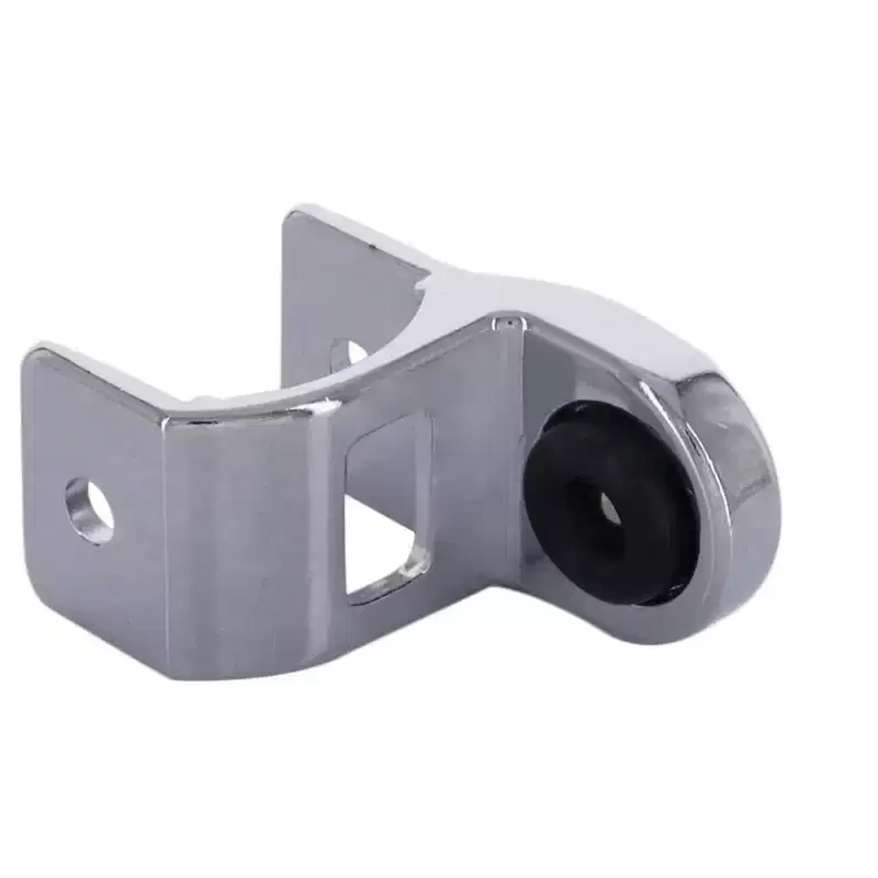 Brixwell Inswing Outswing Bumper Keeper Concealed Latch With Round Bar, 2-3/8 Length, 1-3/16 Height, Metal Material With Gray Finish