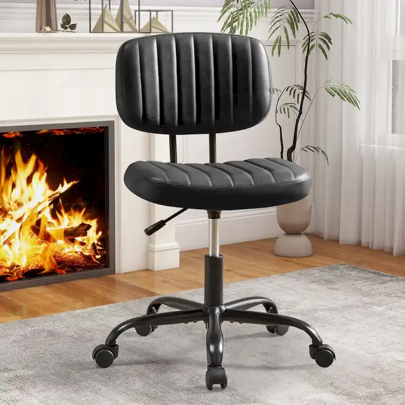 PU Leather Upholstered Adjustable Swivel Office Chair