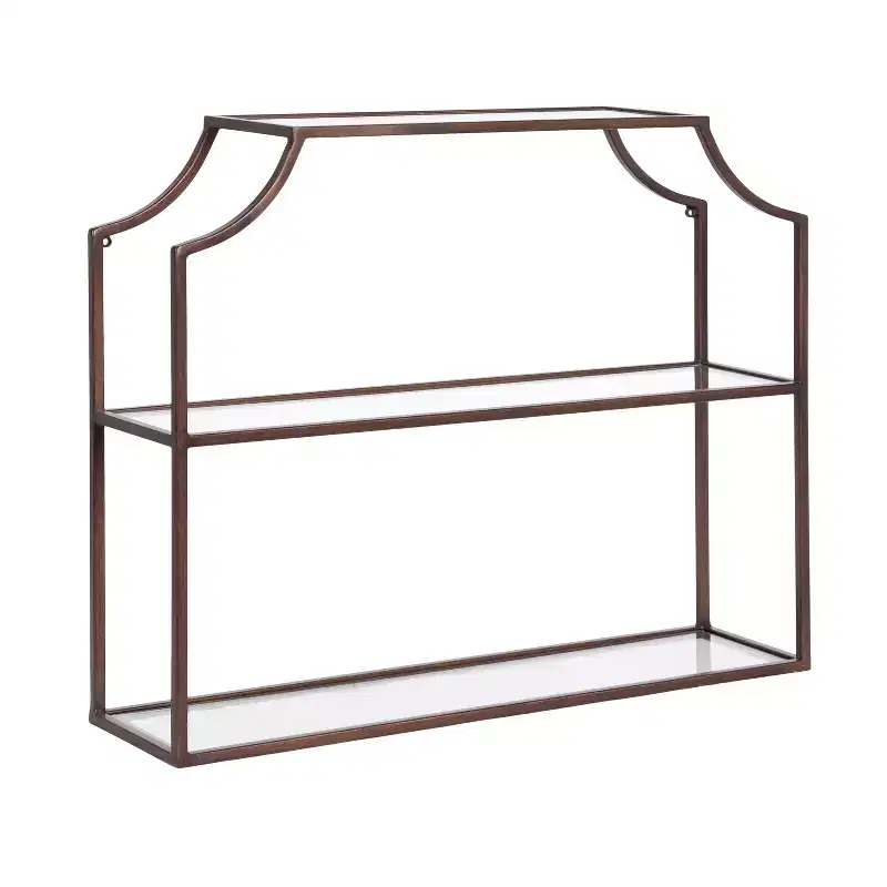 Kate and Laurel Bruillet Wood Ottoman Tray
