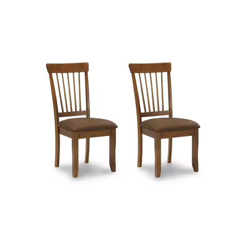Signature Design by Ashley Berringer Dining Chair with Cushions, Set of 2, Rustic Brown