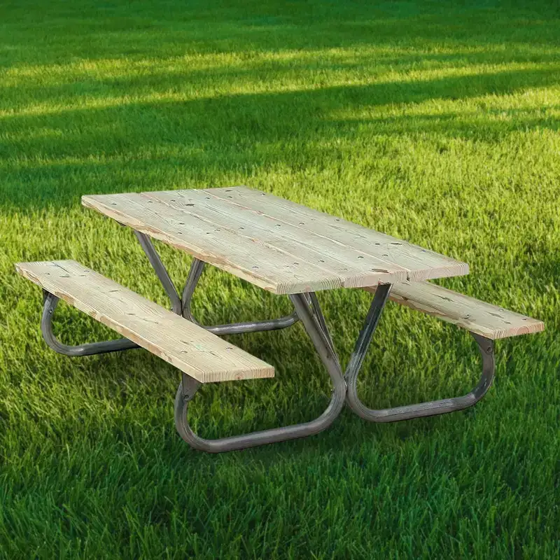 Pilot Rock 4 Pack 6'/8' Outdoor Steel Non Tip Picnic Table Leg Kits (Frame Only)