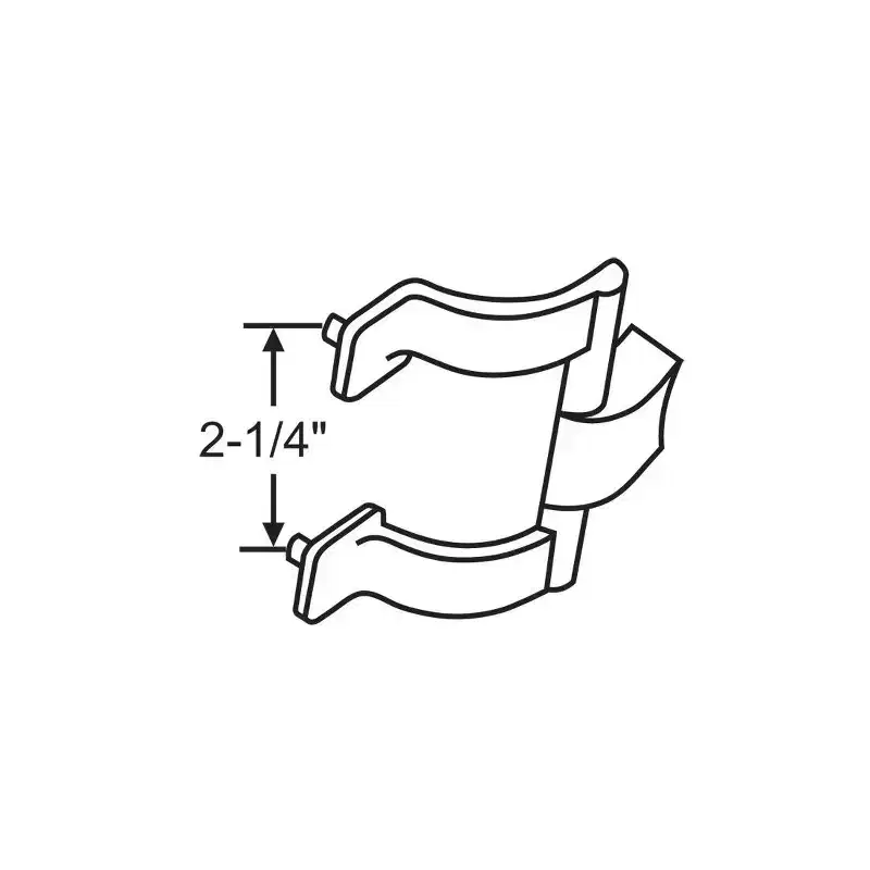 Brixwell 900-10709 Shower Door Handle Chrome with Towel Bar Insert post 2-1/4in Centers