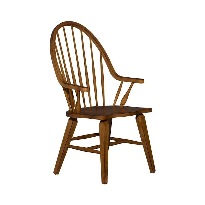 Windsor Back Arm Chair �C Rustic Oak Finish
