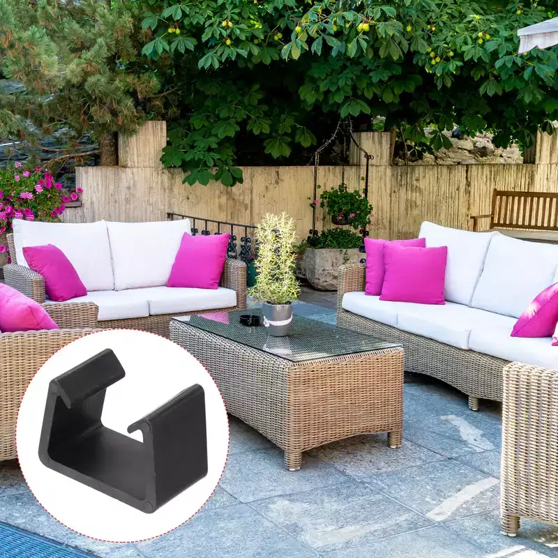 Sofa Rattan Furniture Clamps Fixed Connection Chair Fasteners Clips Black