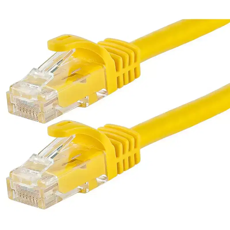 Monoprice Cat6 Ethernet Patch Cable - 2 Feet - Yellow | Network Internet Cord - Snagless RJ45, Stranded, 550Mhz, UTP, Pure Bare Copper Wire, 24AWG -