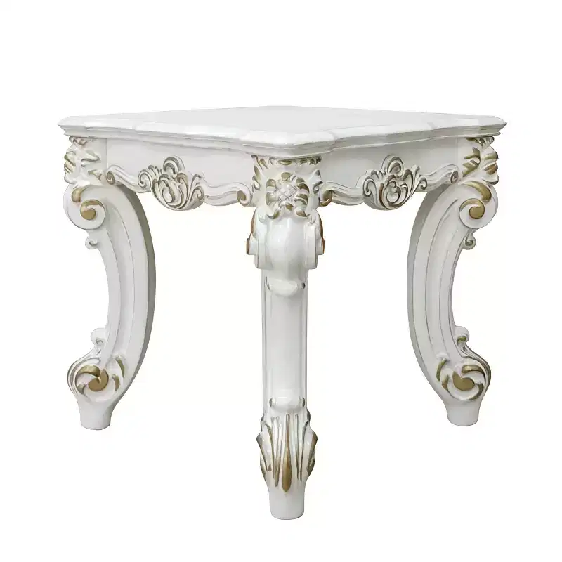 26" Vendome Accent Table Antique Pearl Finish - Acme Furniture