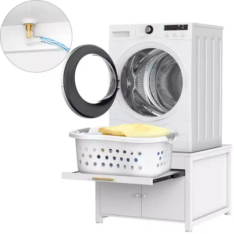 Black / White Heavy-Duty Metal Washer & Dryer Pedestal Stand �C Single Unit, Anti-Vibration