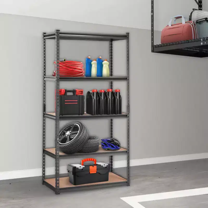 5-Tier Adjustable Heavy Duty Metal Shelving Unit 2000 lbs Capacity Chrome Wire Organizer for Garage