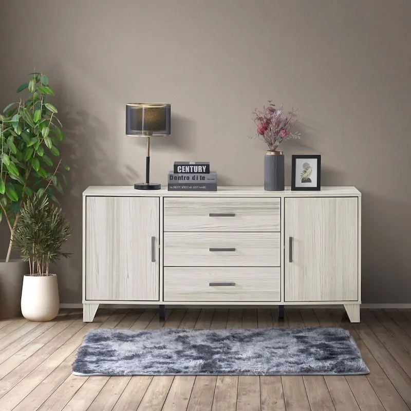 Modern Sideboard with 2 Cabinets and 3 Drawers