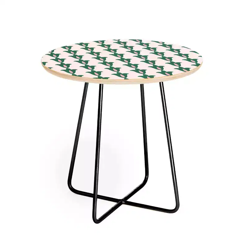 Maritza Lisa Retro Floral Pattern Side Table - Deny Designs