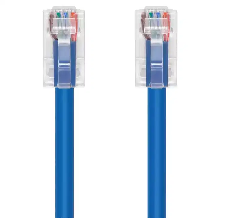 Monoprice Cat6A Patch Cable - 1 Feet - Blue | 26AWG, 10G, Bare Copper conductor, Gold Plated Copper Connector, RJ45, Non-booted Ethernet Cable