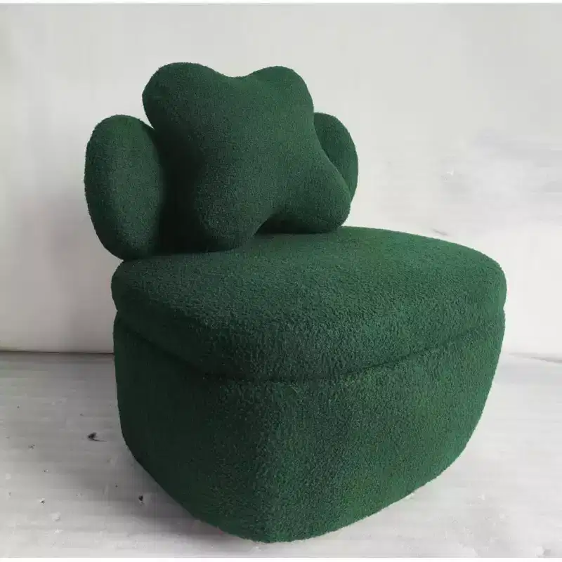 Teddy Bear Accent Chair, Fluffy Boucle Cloud Armchair for Living Room or Kids Room
