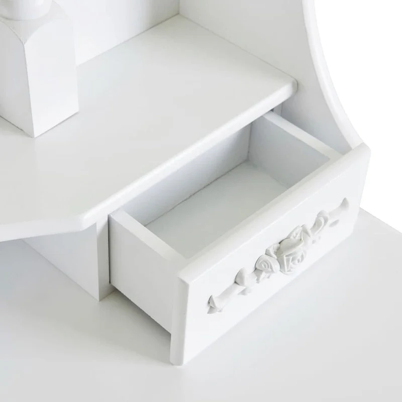Modern Concise 4-Drawer Makeup Vanity Table and Stool Set