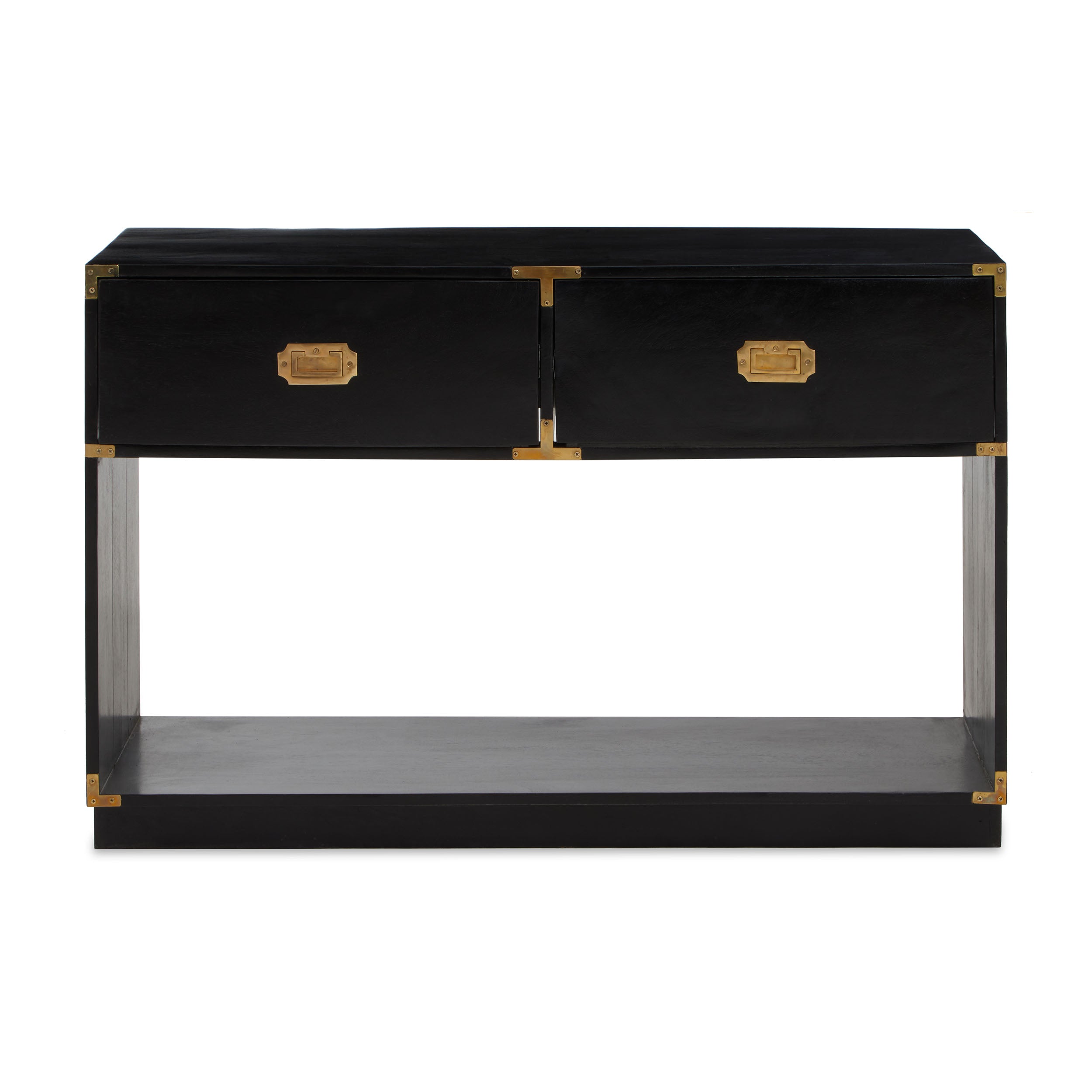 Black & Gold 2 Drawer Console Table