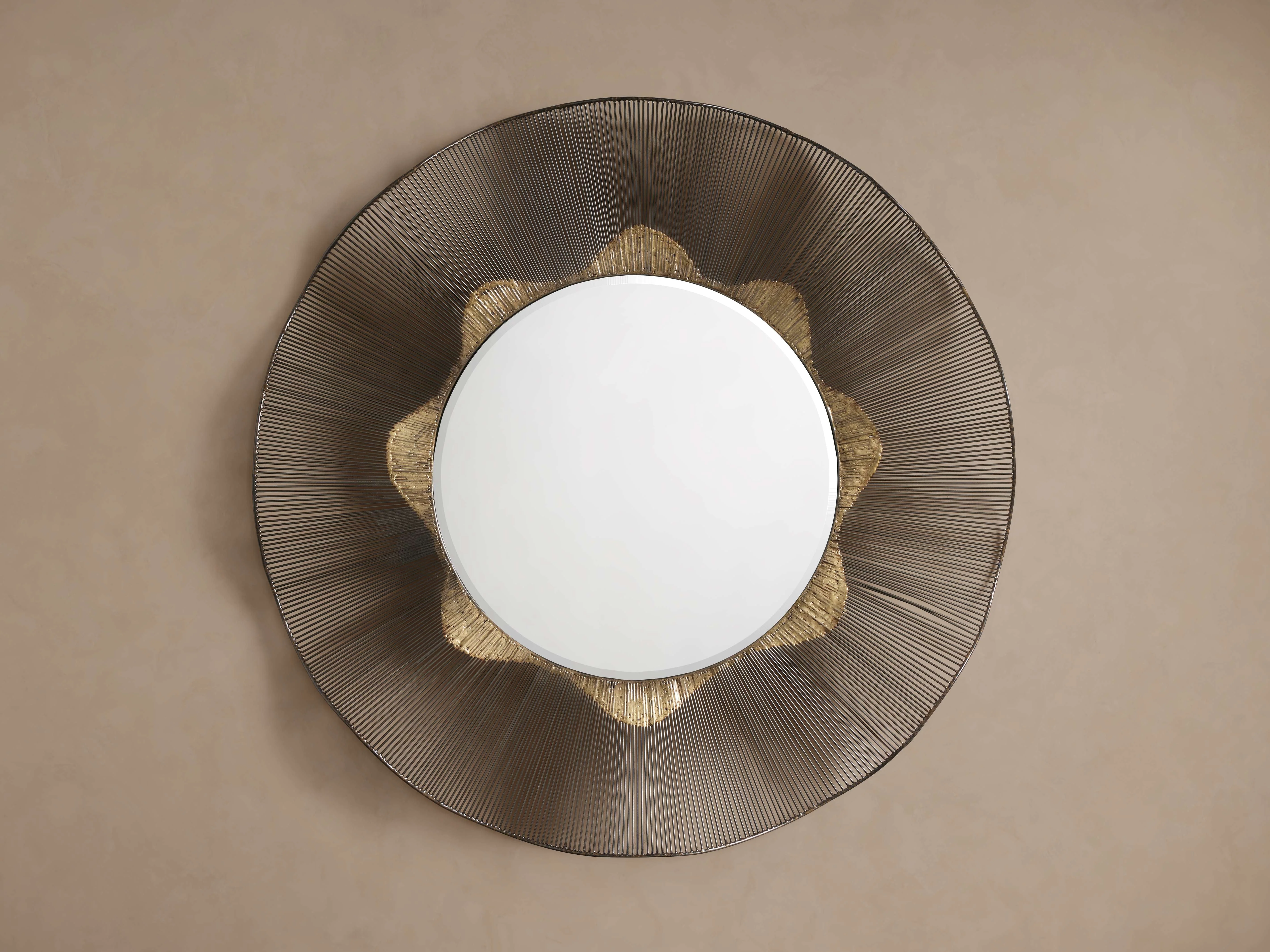 Round wall-mounted mirror