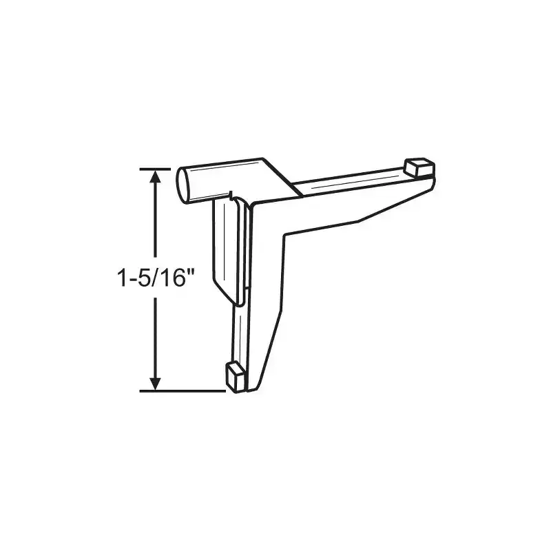 Brixwell 900-9071 White Corner Key Top 1-5/16 inch Height Window Frame Sash Support Molded Replacement