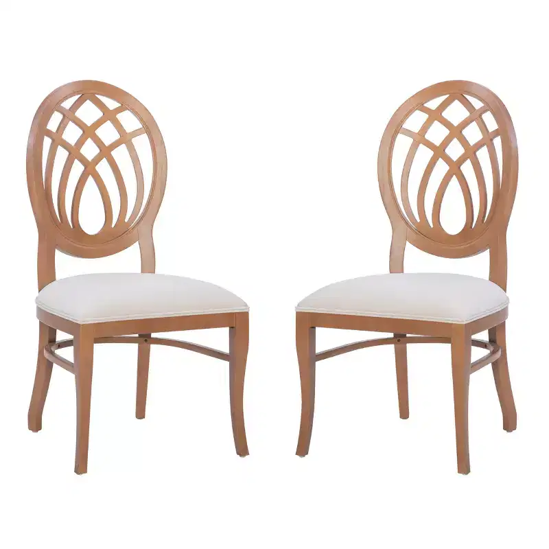 Linon Set of 2 Oriana Side Chair Brown