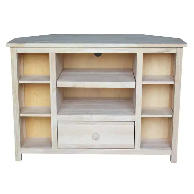 Corner Entertainment TV Stand for TVs up to 42" – Solid Wood Media Console