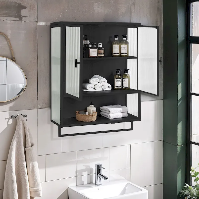 23.62Glass Doors Modern Two-door Wall Cabinet