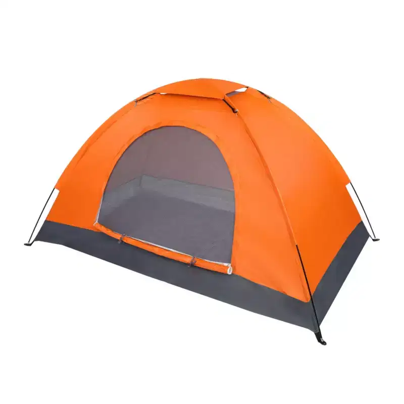 NAYSAYE Camping Dome Tent 1-4 Person Waterproof Windproof Easy Setup Family Tent with Carry Bag & Rain Fly for Hiking Backpacking Beach, Orange