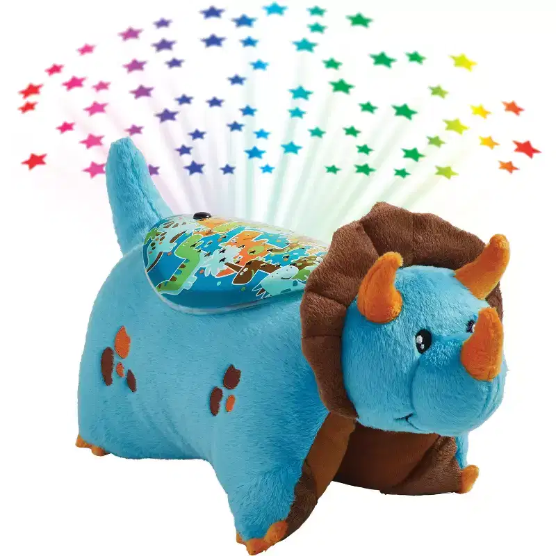 Sleeptime Lite Dinosaur Plush LED Kids' Nightlight Blue - Pillow Pets